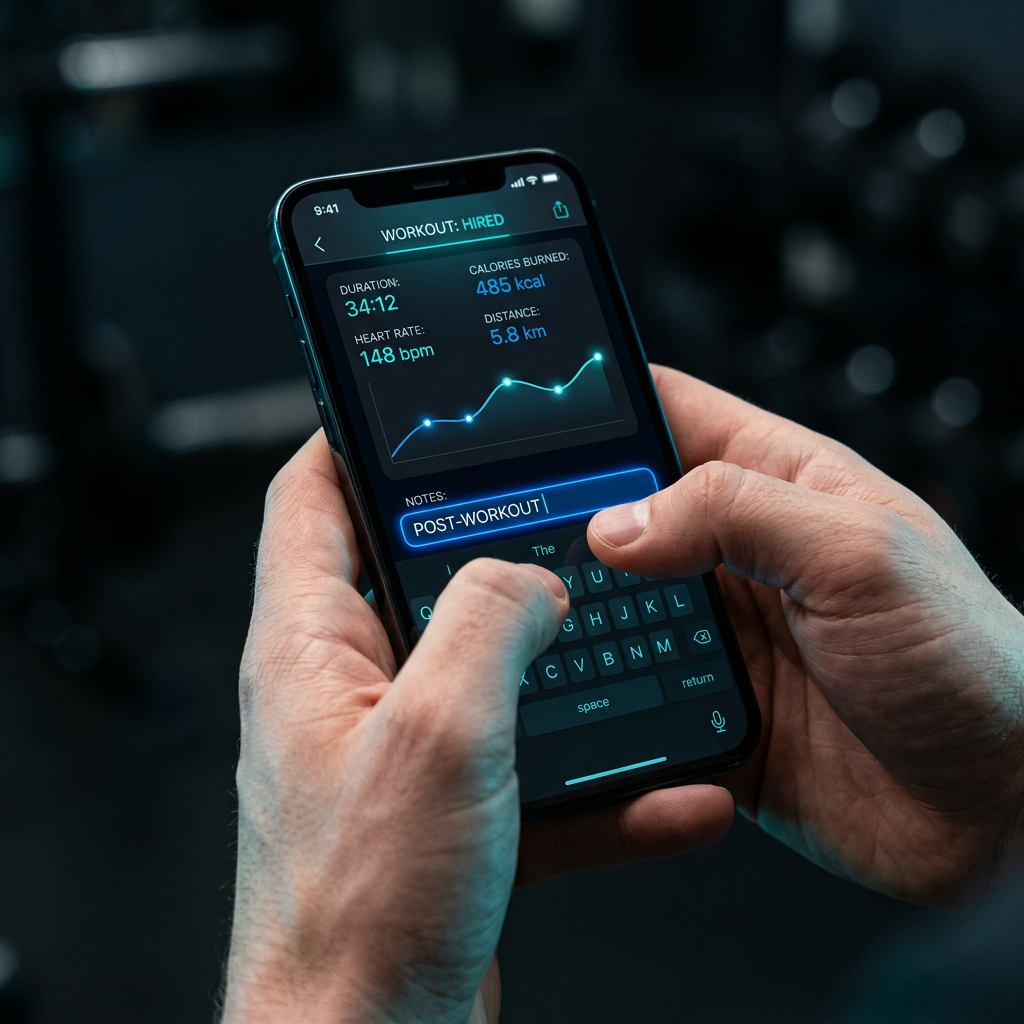 Workout form on mobile